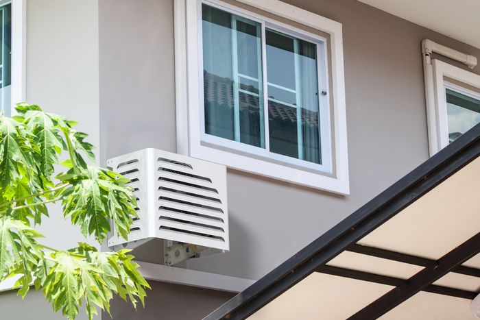 Curve Copri Condizionatore Esterno Copertura Climatizzatore Pompa di Calore Bianco S