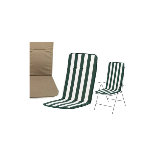 Cuscino Action schienale alto bianco/verde 116x48x2,5 cm – Supporto ergonomico per poltrone da giardino