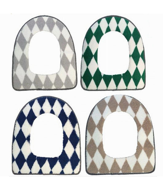 Cuscino Copri Water Seduta Copertura Morbida Wc Fantasia Rombi Colorato 87202         3,5