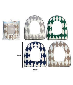 Cuscino Copri Water Seduta Copertura Morbida Wc Fantasia Rombi Colorato 87202         3,5