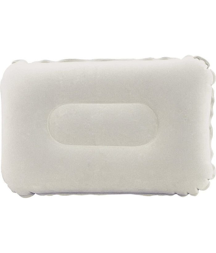 Cuscino Gonfiabile Floccato Rettangolare 48x30cm Per Viaggi Campeggio Mare 67121         