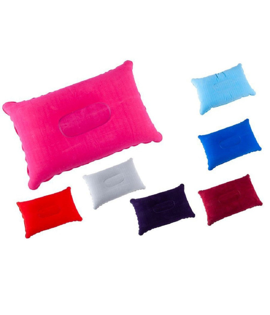 Cuscino Gonfiabile Portatile 24x34,5cm Per Viaggio All'aperto Casa 7 Colori Ass.         