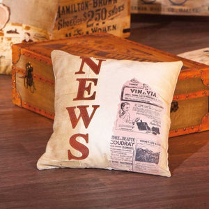 Cuscino Inter Link cotone beige dim. 45x45x12h