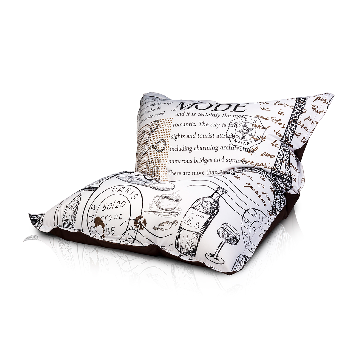 Cuscino M Pouf Poltrona Sacco in Poliestere Design Sfoderabile 135x170 cm