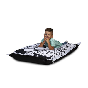 Cuscino S Pouf Poltrona Sacco in Poliestere Design Sfoderabile 100x140cm