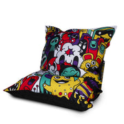 Cuscino S Pouf Poltrona Sacco in Poliestere Design Sfoderabile 100x140cm