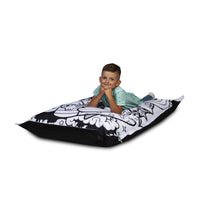 Cuscino S Pouf Poltrona Sacco in Poliestere Design Sfoderabile 100x140cm