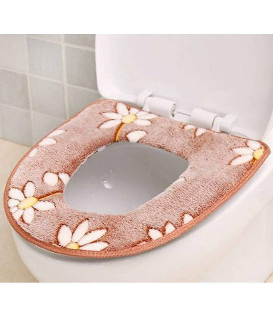 Cuscino Tappetino Copri Water Cerchio Copertura Morbida Wc Margherite 59836         3,5