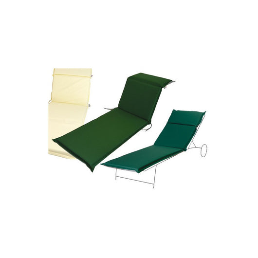 Cuscino Zippo verde lettino 190x60x7 cm – Comfort elegante per sdraio da giardino