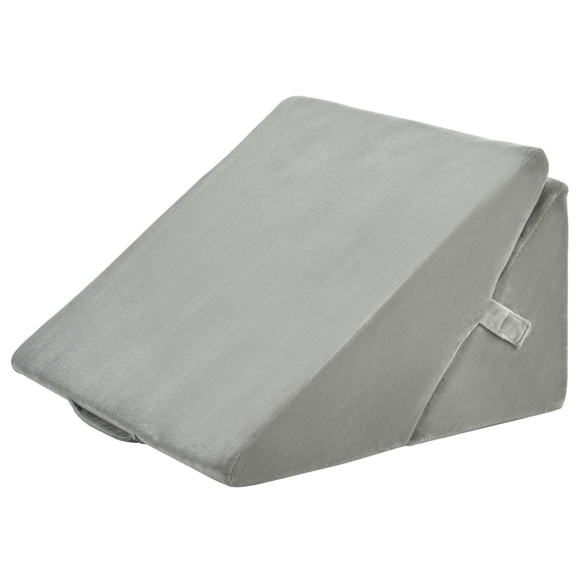 Cuscino memory a cuneo inclinato regolabile, Cuscino ortopedico con supporto rialzato 58x50,5x36cm Grigio-Cuscini