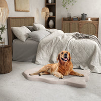 Cuscino per cani impermeabile, Cuscino ortopedico per cani con supporto in memory foam copertura rimovibile Beige-Casette e lettini