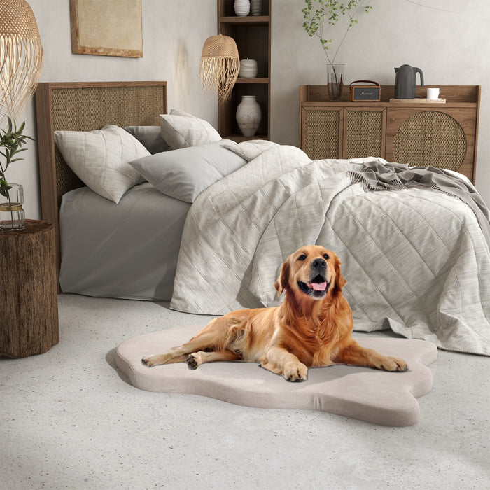 Cuscino per cani impermeabile, Cuscino ortopedico per cani con supporto in memory foam copertura rimovibile Beige-Casette e lettini