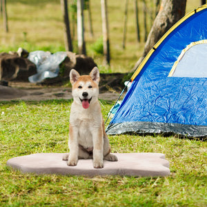 Cuscino per cani impermeabile, Cuscino ortopedico per cani con supporto in memory foam copertura rimovibile Beige-Casette e lettini