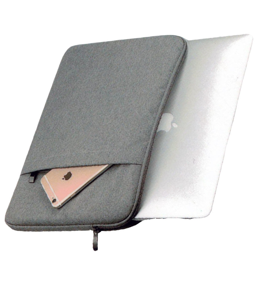 Custodia A Tasca Per Pc Computer Portatile 15" Notebook Con Zip Porta Accessori         