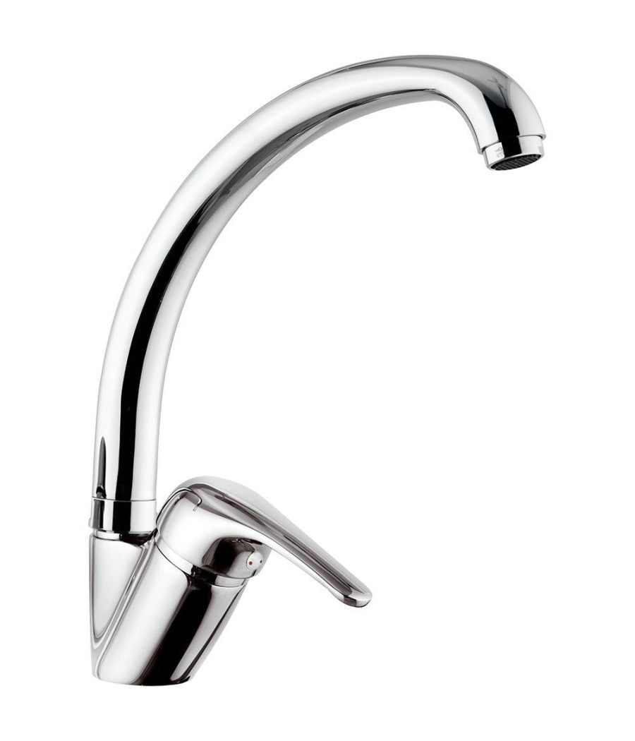 Miscelatore Rubinetto Monocomando Lavabo Lavello Cucina Canna Alta Moderno         