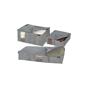 Custodia extra large in TNT Stone 95×45×18 cm per plaid e biancheria – DOMO LIVING