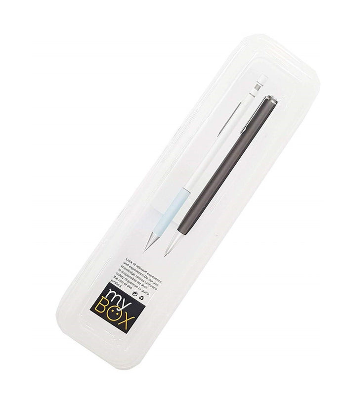 Custodia Portapenne 2 Pezzi Astuccio Cc7850 Plastica Trasparente Fantasia Penne         