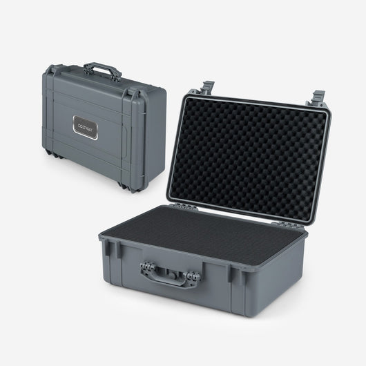 Custodia dura impermeabile portatile per apparecchi elettronici, Scatola asciutta con involucro duro 56x44x22cm Grigio-Deposito utensili Tool