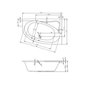WC da banco EOLIS senza brida 52x36x40cm - con sedile freno a caduta