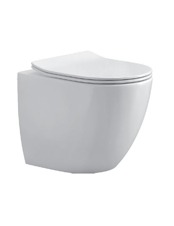 WC da appoggio senza brida NEW LUNA - con sedile freno a caduta