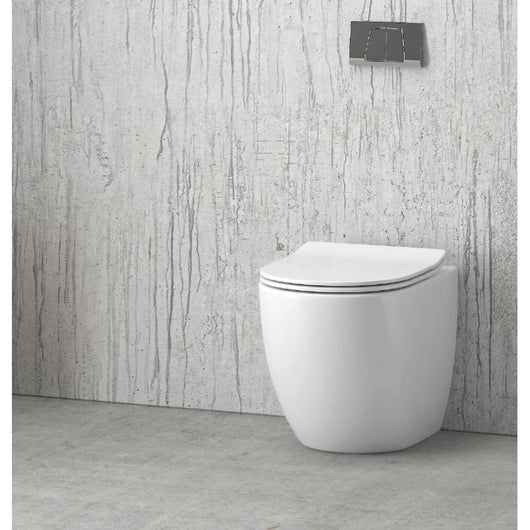 WC da appoggio senza brida NEW LUNA - con sedile freno a caduta