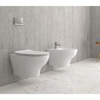 Vaso WC sospeso EOLIS 52x35x30 cm con sedile freno a ribalta
