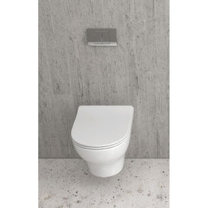 Vaso WC sospeso EOLIS 52x35x30 cm con sedile freno a ribalta