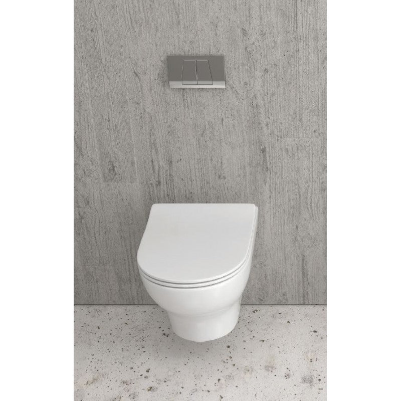 Vaso WC sospeso EOLIS 52x35x30 cm con sedile freno a ribalta
