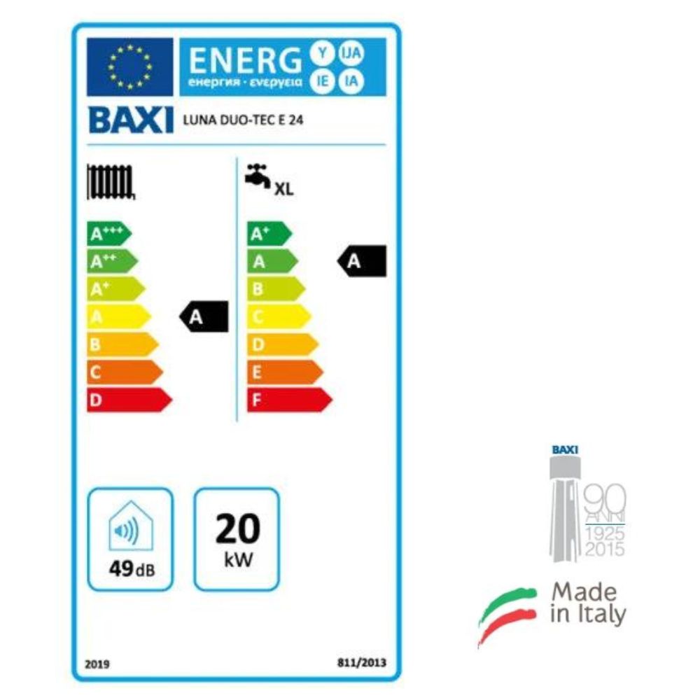 Caldaia baxi metano duotec compact e24 condensazione classe a camera stagna
