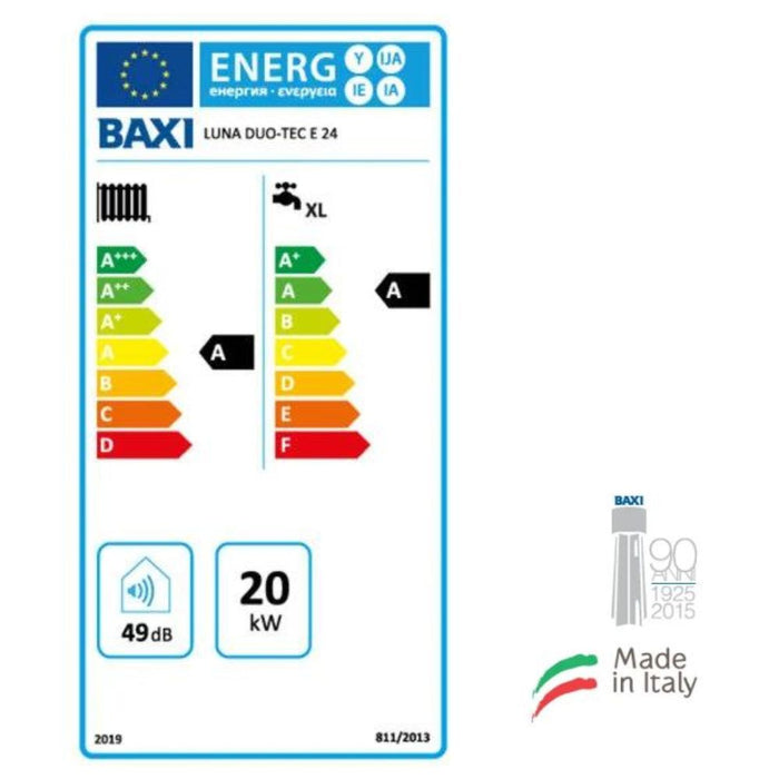 Caldaia baxi metano duotec compact e24 condensazione classe a camera stagna