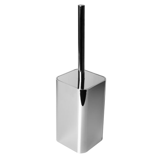 Porta scopino da bagno a terra da pavimento silver square spazzolone wc abs cromato quadro accessori qualità *** con...