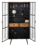 Mobile Iron School Porta Bottiglie Cm 81X42X162,5