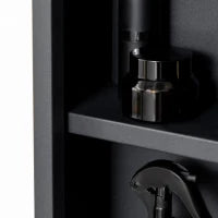 kleankin Specchiera Bagno in Acciaio con Armadietto a 3 Ripiani e Chiusura Ammortizzata, 40x12x60 cm, Nero