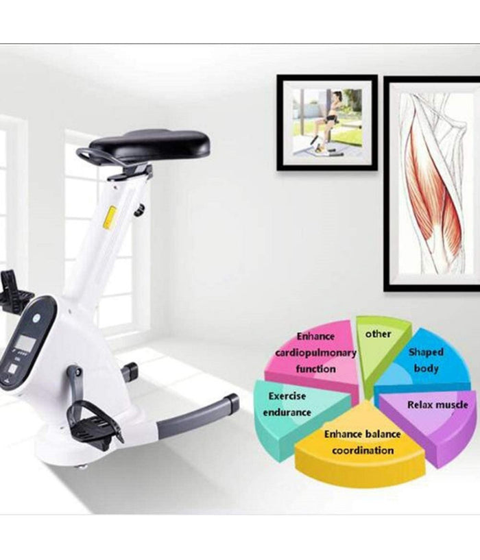 Cyclette Display Lcd Regolabile Trasmissione A Cinghia Doppio Volano Magnetico         