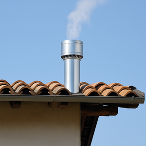 Fumaiolo 4 venti base tonda in acciaio inox diametro 80 mm camini stufe