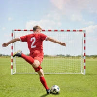 Rete da Calcio, Porta da Calcio e Calcetto in Plastica PE per Adulti e Bambini, 302x83x201cm