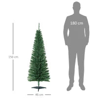 Albero di Natale Artificiale Slim 150cm con Supporto in Metallo 294 Rami