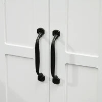 kleankin Mobile sottolavabo bagno mobile vasca con doppia porta e ripiano regolabile, 60x30x60cm, bianco