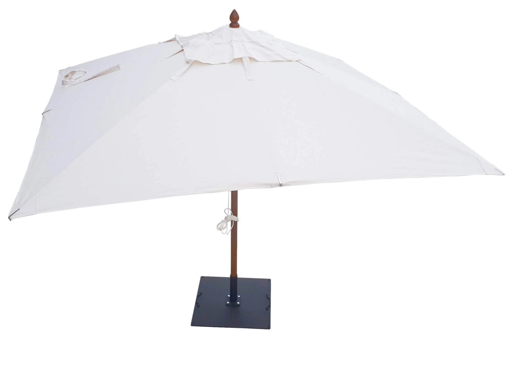 Ombrellone da Giardino 3x3 m Palo Ø60 mm in Legno Telo in Acrilico Danieli Bangkok Ecrù