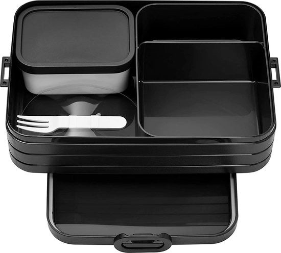 Lunchbox – brocca per panini con contenitori, adatto per un massimo di 4 di 8 panini, TPE/pp/abs, 0 mm black Edition, 1500 ml