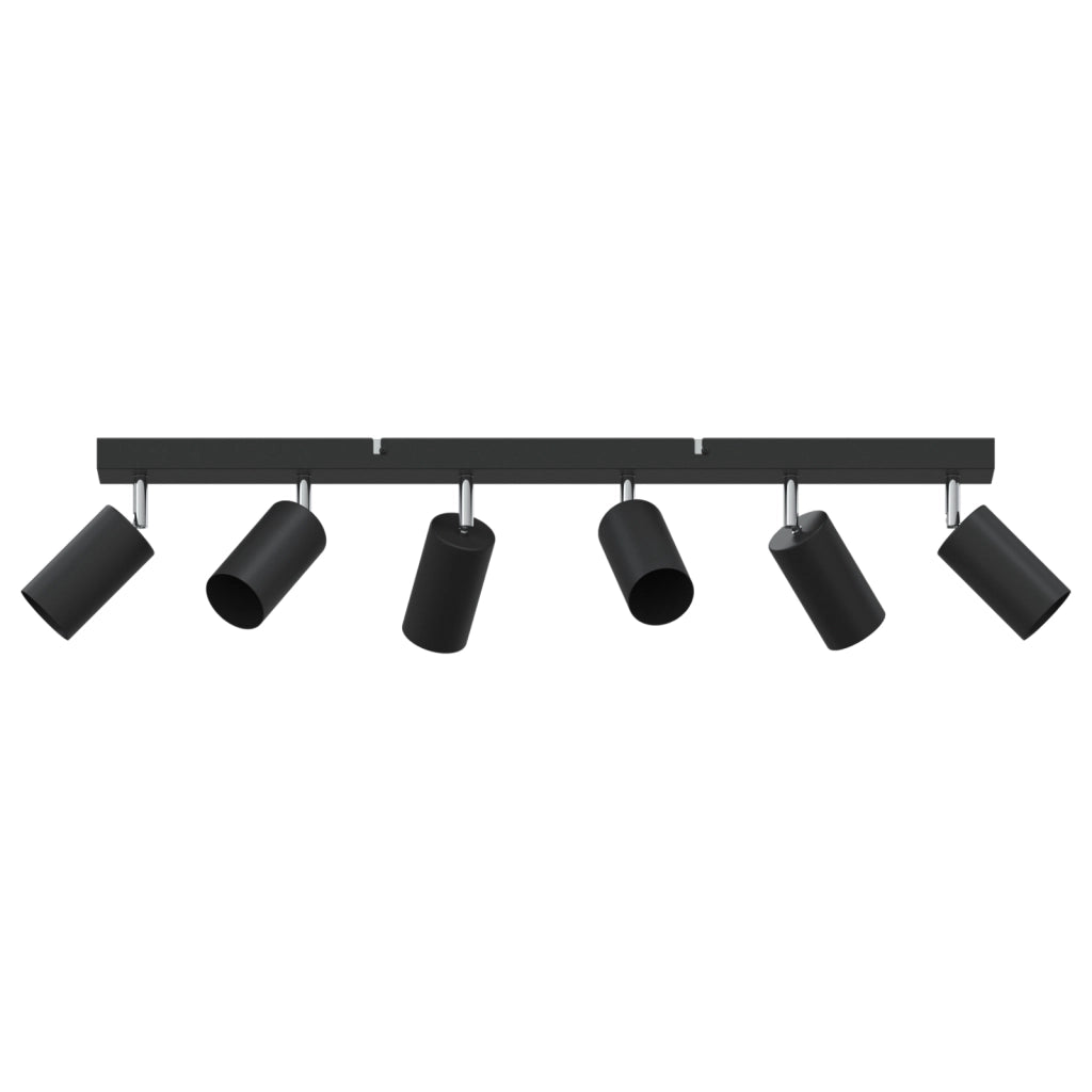 Faretti da soffitto 6 vie regolabili GU10 neri