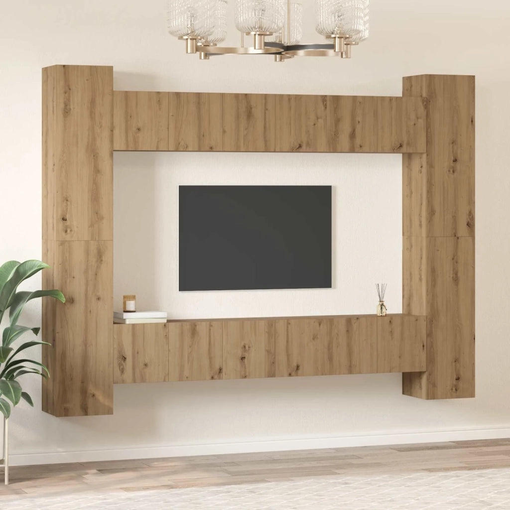 Set mobile TV 10 pcs Rovere artigianale 30,5 x 30 x 90 cm 3393230