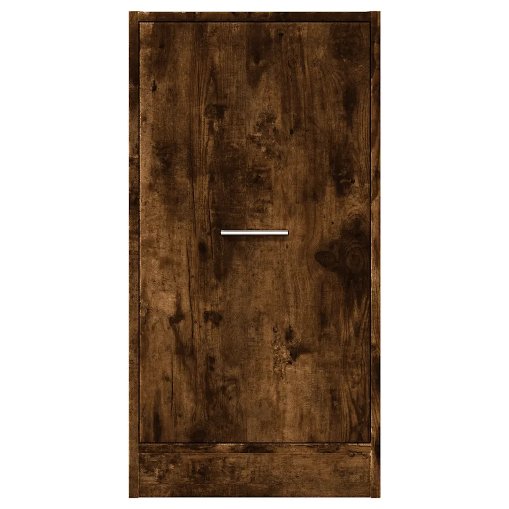 Mobiletto multifunzionale da farmacia per cucina o ufficio 40 x 41 x 77 cm realizzato in legno composito finitura rovere affumicato 02_0050632
