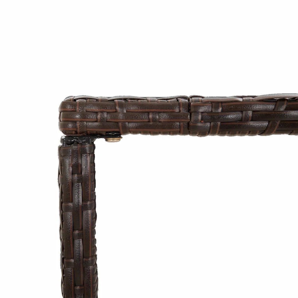 Set Bar da Giardino 7 pz con Cuscini in Polyrattan Marrone 3200649