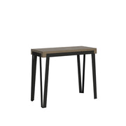 Consolle Allungabile 90-196x40x77 cm Rio Small Tortora Telaio Antracite