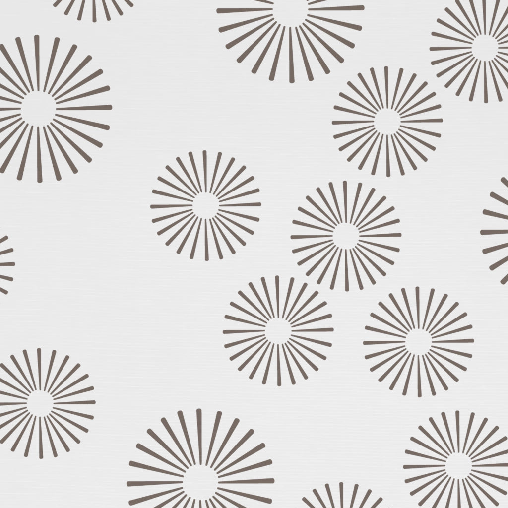 VIEWTEX Tenda a rullo Pasodoble Printed Bianco e Marrone 150 X 250cm - Made in Europe - 5 anni di Garanzia