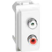 Modulo doppio RCA Bticino Living Now bianco KW4269R
