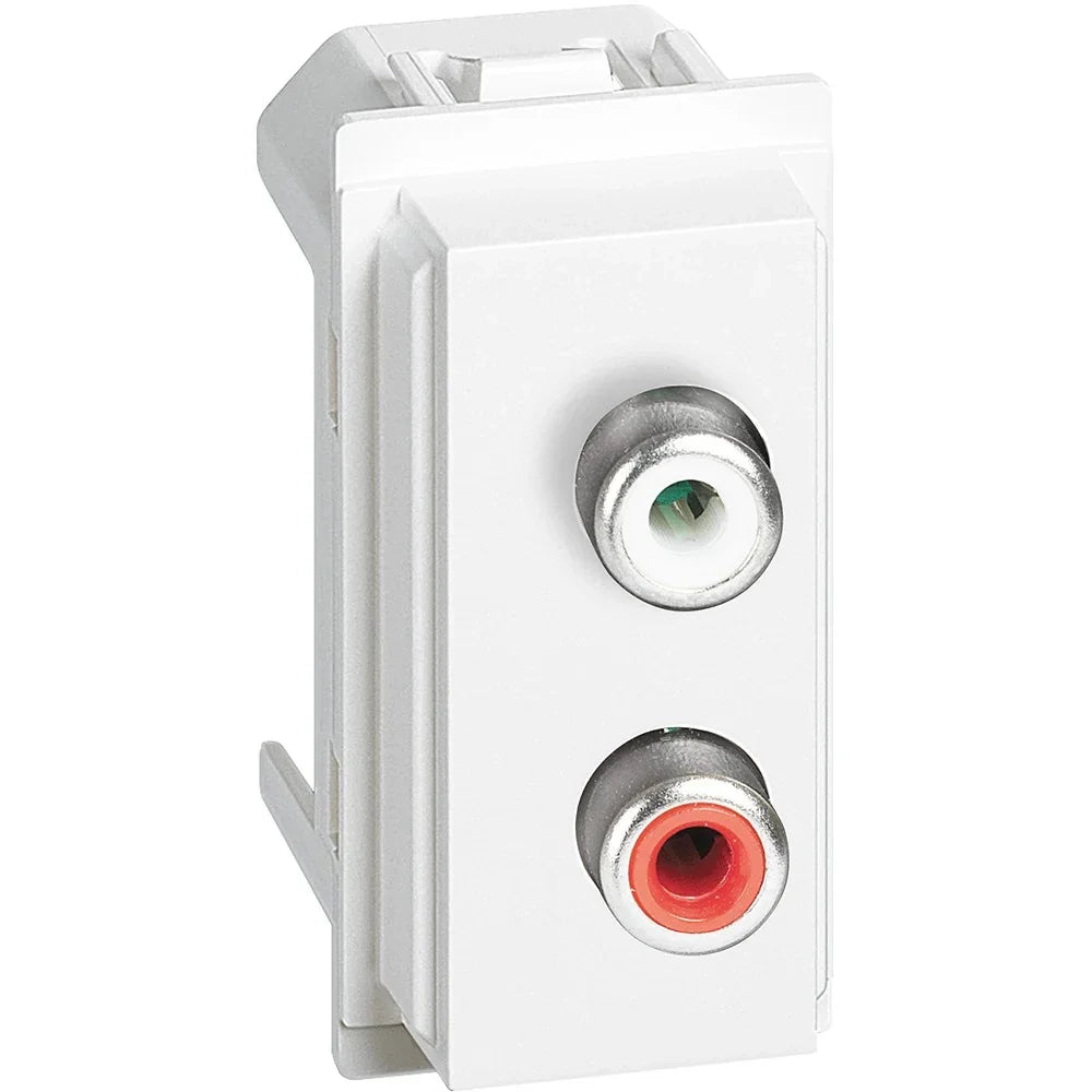 Modulo doppio RCA Bticino Living Now bianco KW4269R