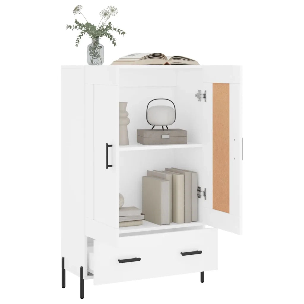 Credenza Bianca 69,5x31x115 cm in Legno Multistrato 830332
