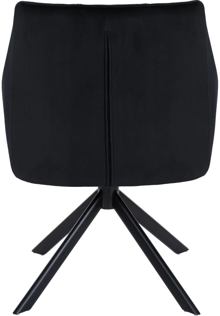 Sedia da pranzo Swing Copertura in velluto nero,nero